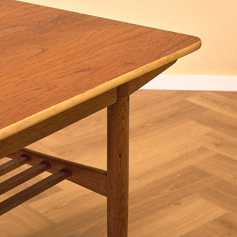 Swedish coffee table in teak and oak