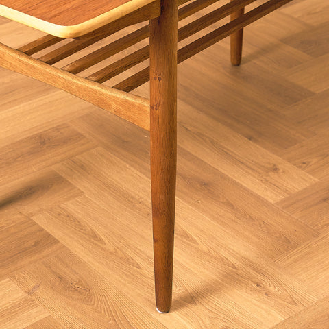 Swedish coffee table in teak and oak