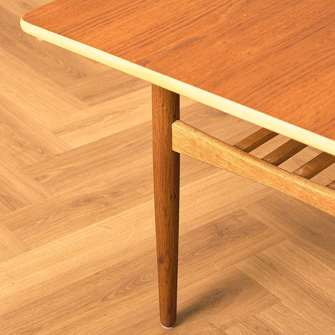 Swedish coffee table in teak and oak