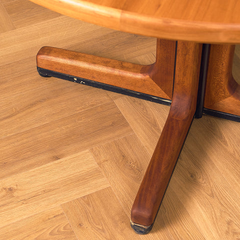 Danish round dining table in cherry