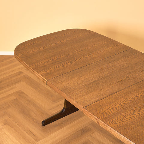 Danish oval dining table in smoked oak