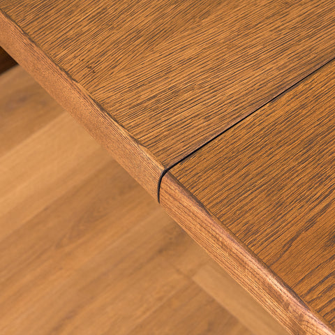 Danish oval dining table in smoked oak