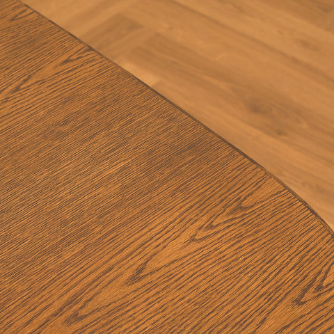 Danish oval dining table in smoked oak