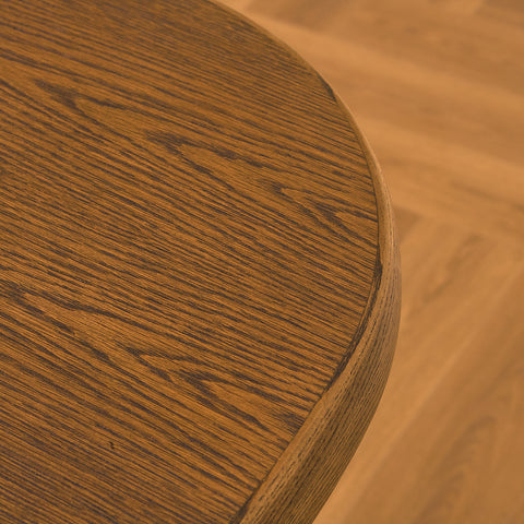 Danish oval dining table in smoked oak