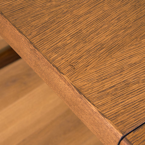 Danish oval dining table in smoked oak