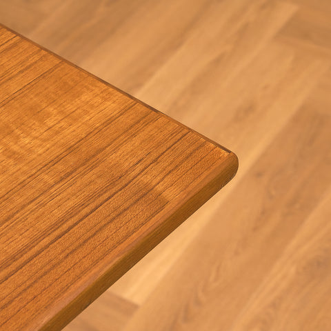 Swedish rectangular dining table in teak and oak