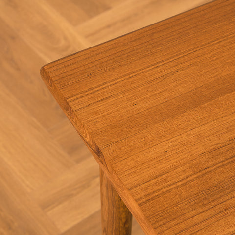 Swedish rectangular dining table in teak and oak