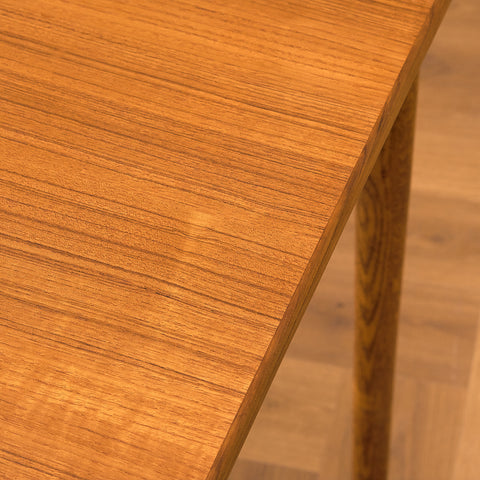 Swedish rectangular dining table in teak and oak