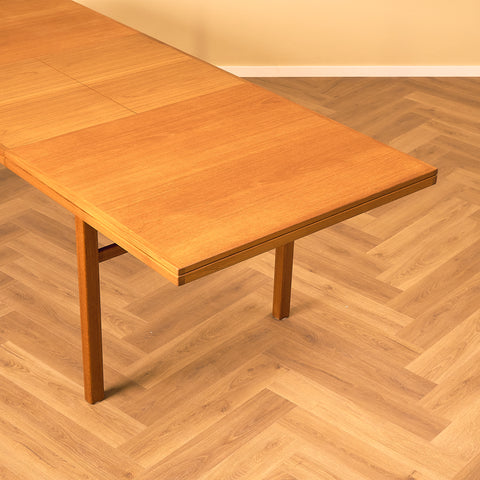 Swedish rectangular dining table in teak by Skaraborgs möbelfabrik AB, Tibro