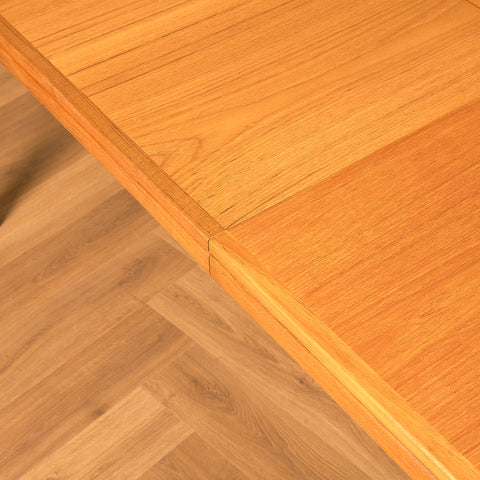 Swedish rectangular dining table in teak by Skaraborgs möbelfabrik AB, Tibro