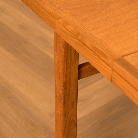 Swedish rectangular dining table in teak by Skaraborgs möbelfabrik AB, Tibro