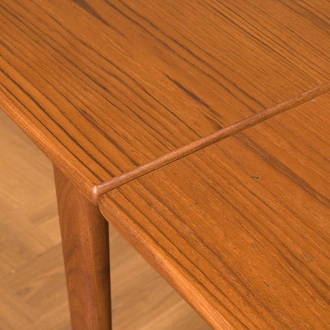 Swedish rectangular dining table in teak and walnut