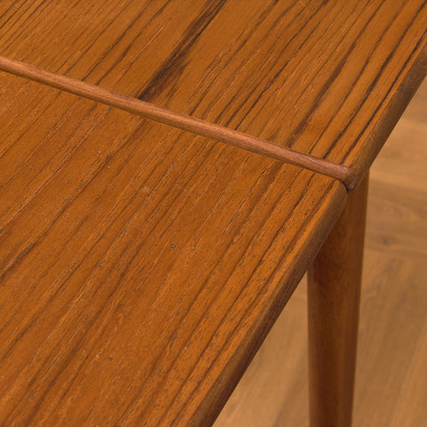 Swedish rectangular dining table in teak and walnut