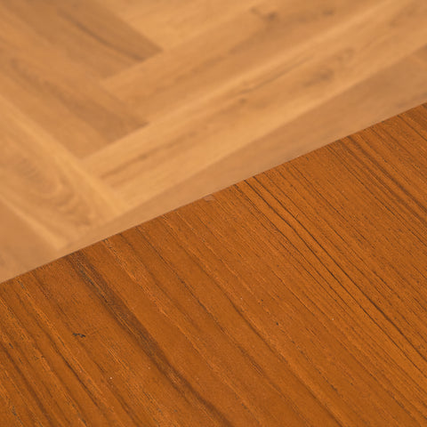 Swedish rectangular dining table in teak and walnut