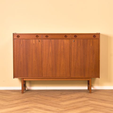 Swedish highboard in teak by Alberts Tibro