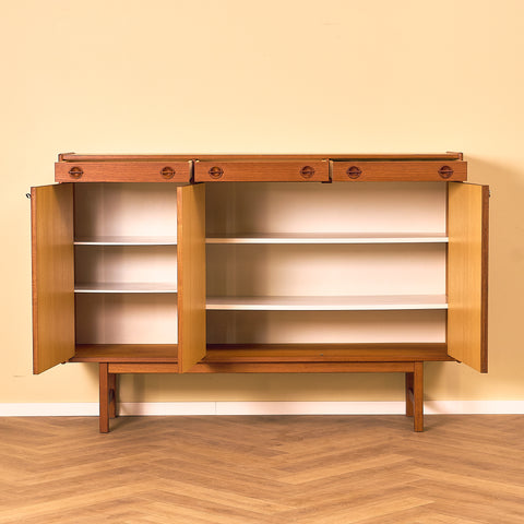 Swedish highboard in teak by Alberts Tibro