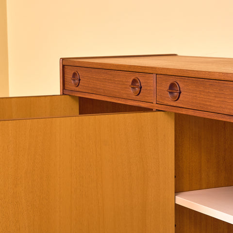 Swedish highboard in teak by Alberts Tibro