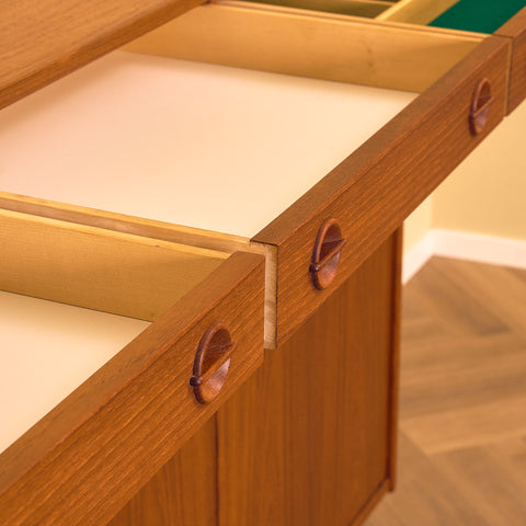 Swedish highboard in teak by Alberts Tibro