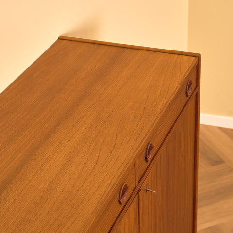 Swedish highboard in teak by Alberts Tibro