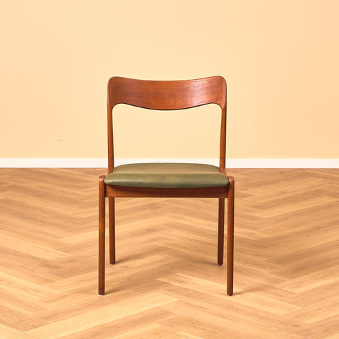 Danish dining chairs in teak by Henning Kjaernulf for Korup Stolefabrik