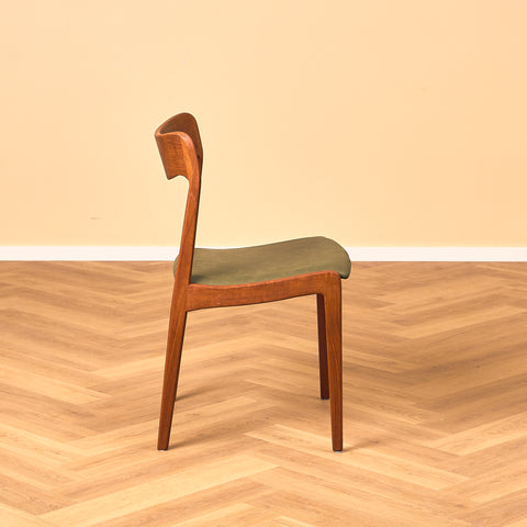 Danish dining chairs in teak by Henning Kjaernulf for Korup Stolefabrik