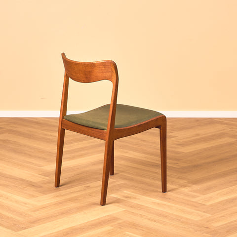 Danish dining chairs in teak by Henning Kjaernulf for Korup Stolefabrik