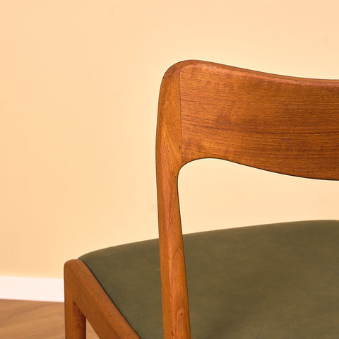 Danish dining chairs in teak by Henning Kjaernulf for Korup Stolefabrik