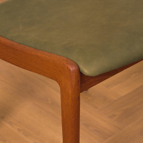 Danish dining chairs in teak by Henning Kjaernulf for Korup Stolefabrik