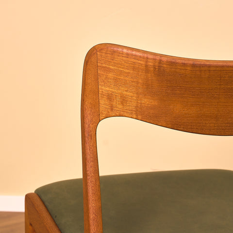 Danish dining chairs in teak by Henning Kjaernulf for Korup Stolefabrik