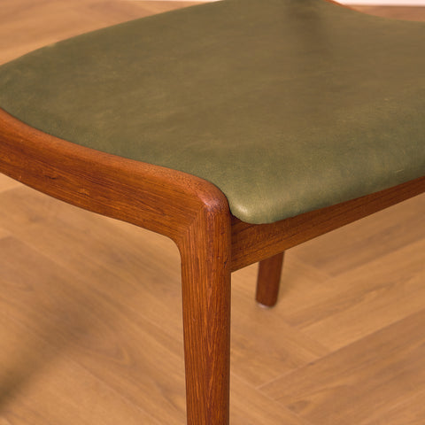 Danish dining chairs in teak by Henning Kjaernulf for Korup Stolefabrik