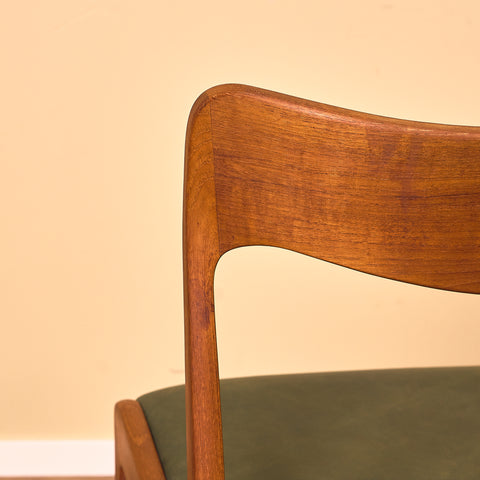Danish dining chairs in teak by Henning Kjaernulf for Korup Stolefabrik