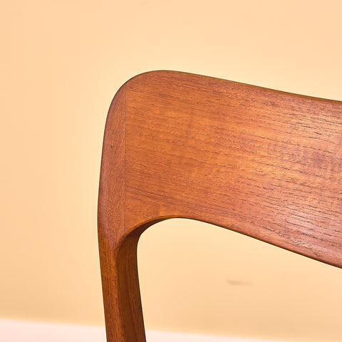Danish dining chairs in teak by Henning Kjaernulf for Korup Stolefabrik