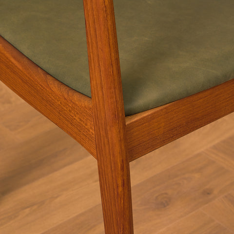 Danish dining chairs in teak by Henning Kjaernulf for Korup Stolefabrik