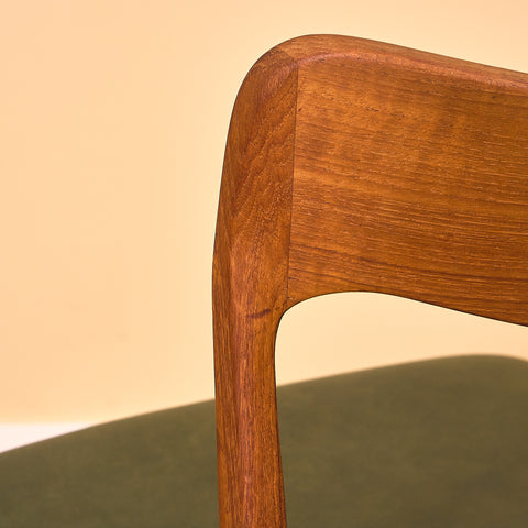 Danish dining chairs in teak by Henning Kjaernulf for Korup Stolefabrik