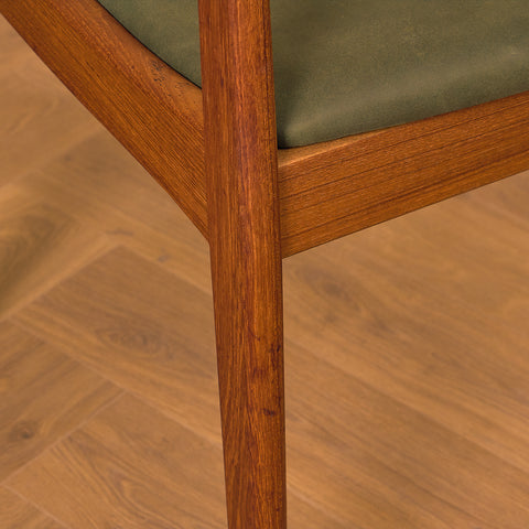 Danish dining chairs in teak by Henning Kjaernulf for Korup Stolefabrik