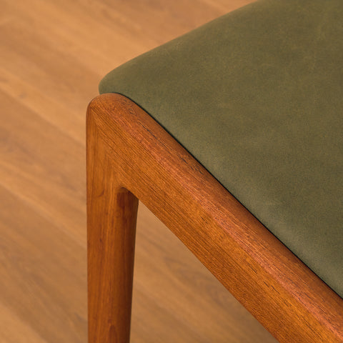 Danish dining chairs in teak by Henning Kjaernulf for Korup Stolefabrik
