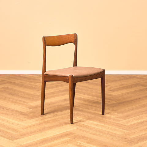 Danish dining chairs in teak and walnut by Arne Vodder for Vamo Søderborg