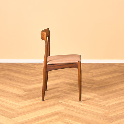 Danish dining chairs in teak and walnut by Arne Vodder for Vamo Søderborg