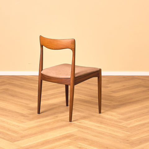 Danish dining chairs in teak and walnut by Arne Vodder for Vamo Søderborg