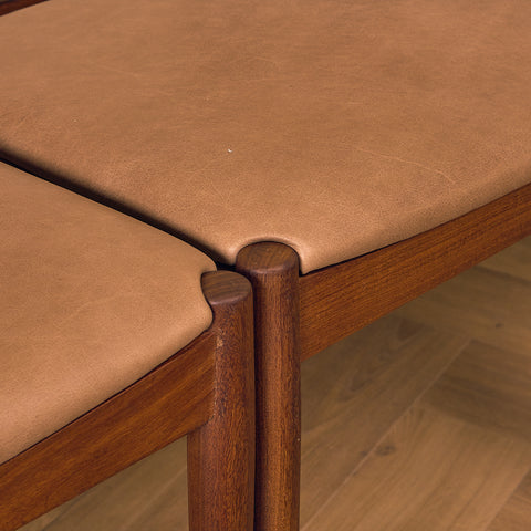 Danish dining chairs in teak and walnut by Arne Vodder for Vamo Søderborg