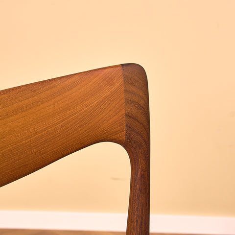 Danish dining chairs in teak and walnut by Arne Vodder for Vamo Søderborg