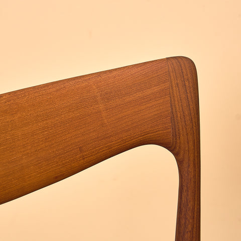 Danish dining chairs in teak and walnut by Arne Vodder for Vamo Søderborg