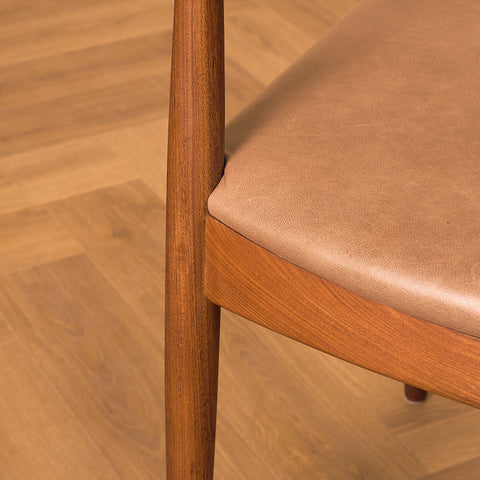 Danish dining chairs in teak and walnut by Arne Vodder for Vamo Søderborg