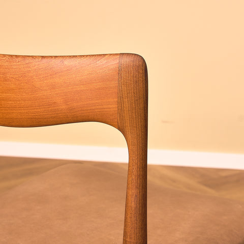 Danish dining chairs in teak and walnut by Arne Vodder for Vamo Søderborg