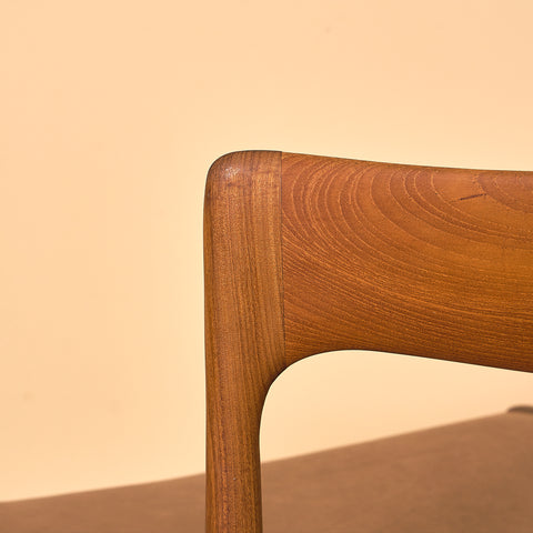 Danish dining chairs in teak and walnut by Arne Vodder for Vamo Søderborg