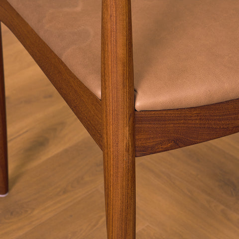 Danish dining chairs in teak and walnut by Arne Vodder for Vamo Søderborg