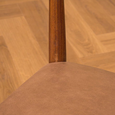 Danish dining chairs in teak and walnut by Arne Vodder for Vamo Søderborg