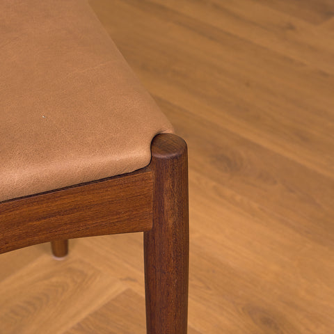 Danish dining chairs in teak and walnut by Arne Vodder for Vamo Søderborg