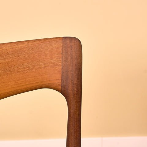 Danish dining chairs in teak and walnut by Arne Vodder for Vamo Søderborg