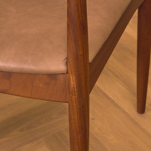 Danish dining chairs in teak and walnut by Arne Vodder for Vamo Søderborg